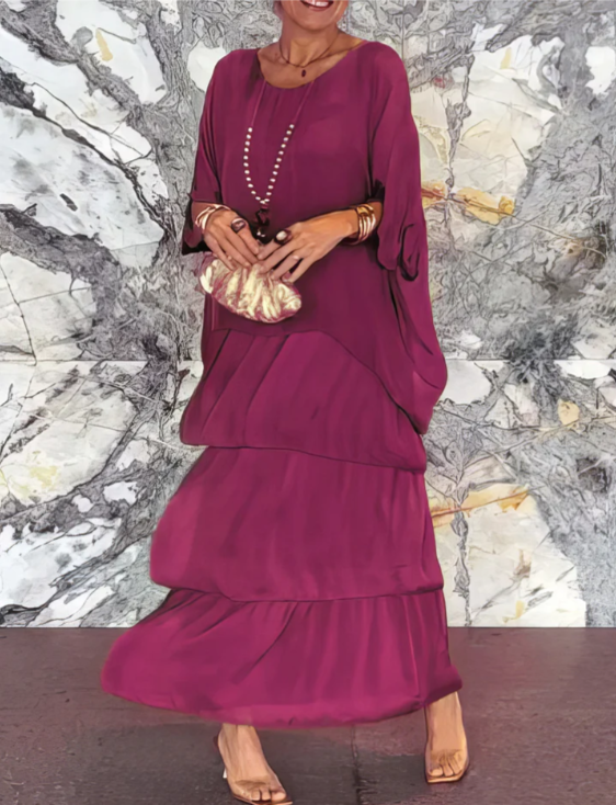 Velina | Flowing Maxi Dress Exquisite Elegance