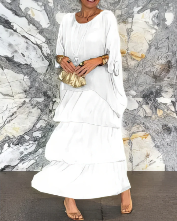 Velina | Flowing Maxi Dress Exquisite Elegance