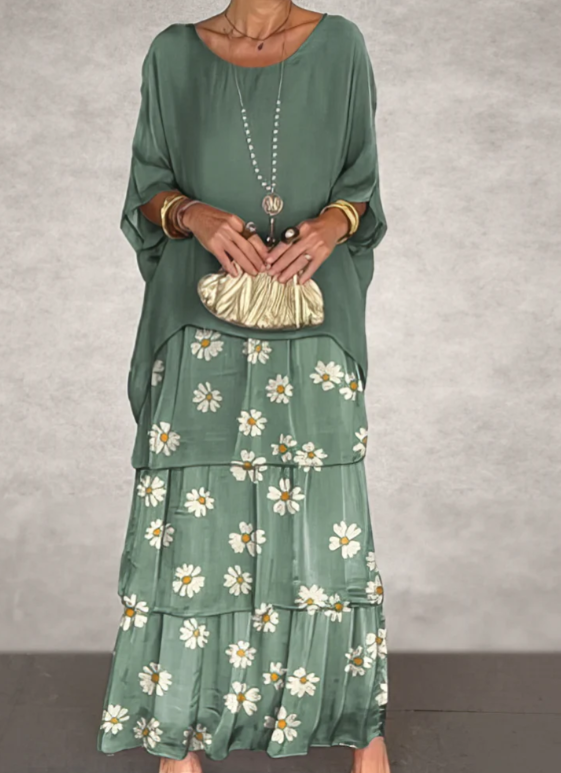 Velina | Flowing Maxi Dress Exquisite Elegance