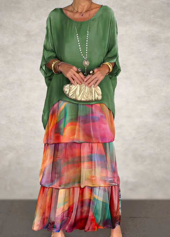 Velina | Flowing Maxi Dress Exquisite Elegance