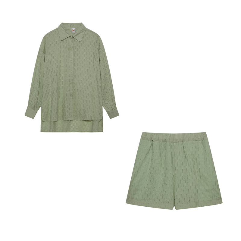 Megan | Chic Shirt & Shorts Set