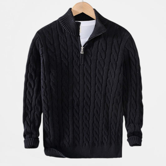 Elliot | Premium Cable Knit Sweater with Zipper
