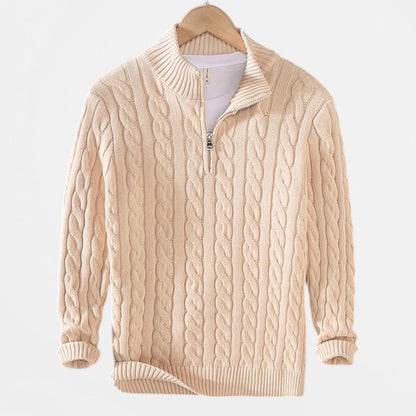 Elliot | Premium Cable Knit Sweater with Zipper