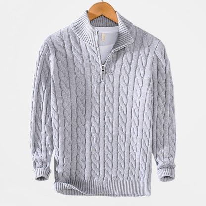 Elliot | Premium Cable Knit Sweater with Zipper