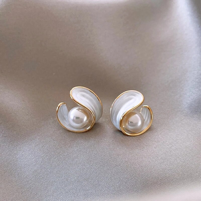 Phoebe | Luxe White Opal Earrings