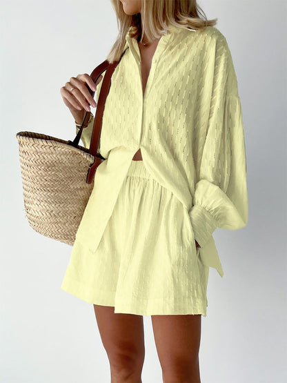Megan | Chic Shirt & Shorts Set