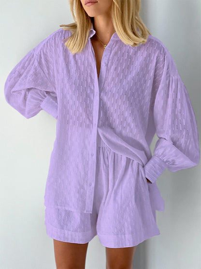Megan | Chic Shirt & Shorts Set