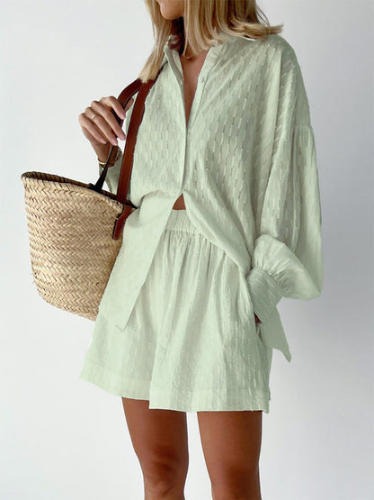 Megan | Chic Shirt & Shorts Set