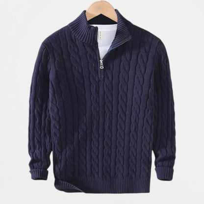 Elliot | Premium Cable Knit Sweater with Zipper