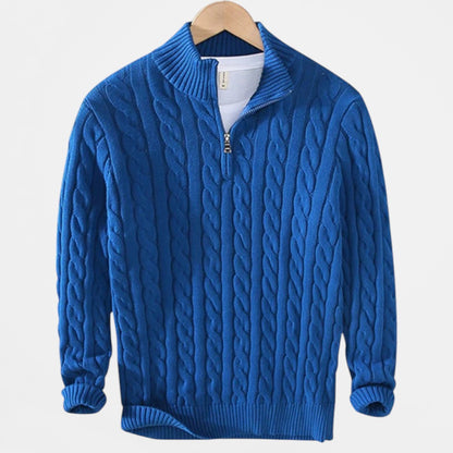 Elliot | Premium Cable Knit Sweater with Zipper
