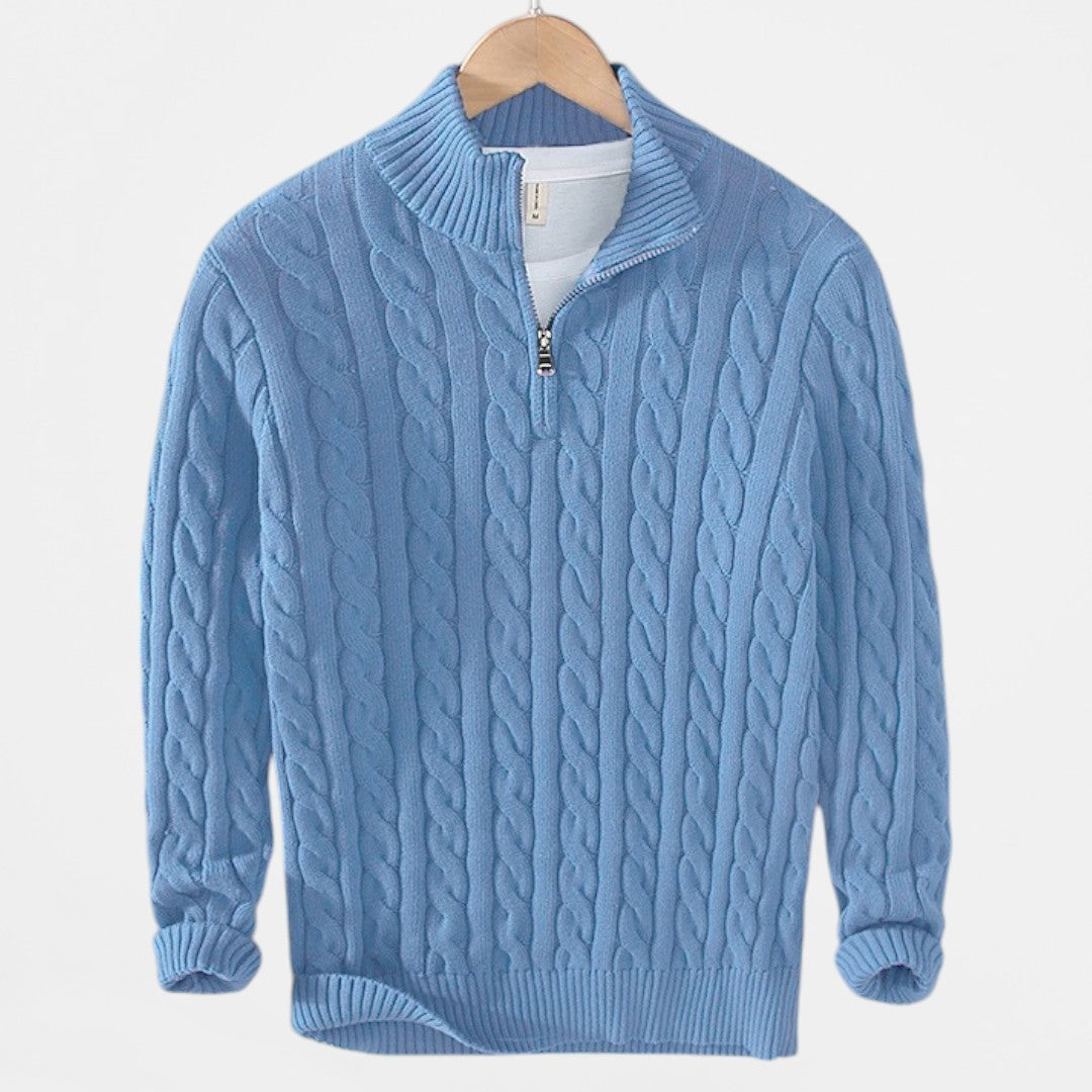 Elliot | Premium Cable Knit Sweater with Zipper