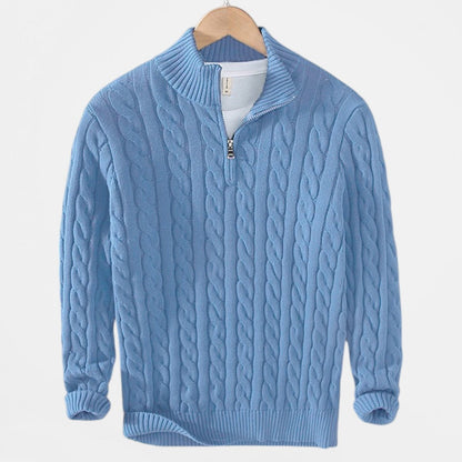Elliot | Premium Cable Knit Sweater with Zipper