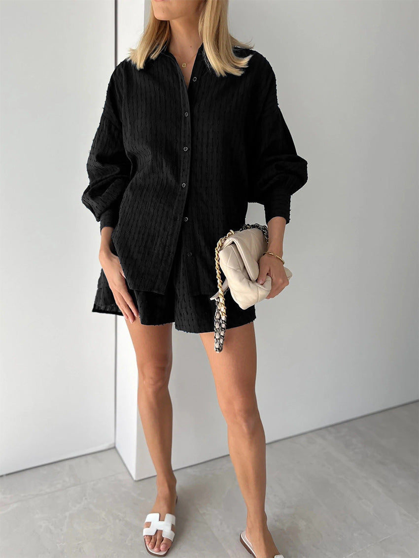 Megan | Chic Shirt & Shorts Set