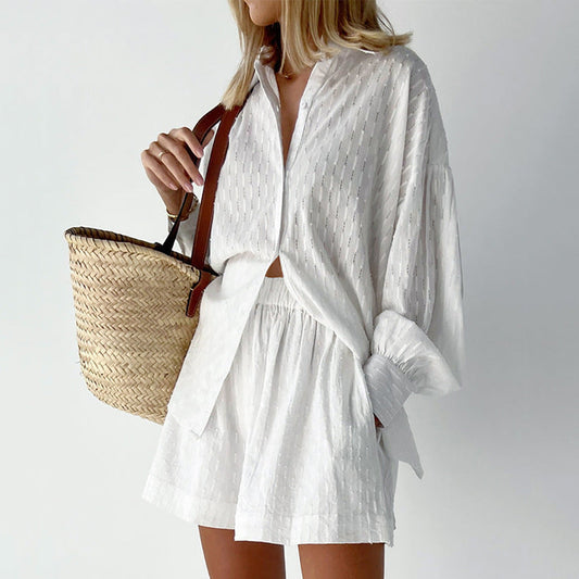 Megan | Chic Shirt & Shorts Set