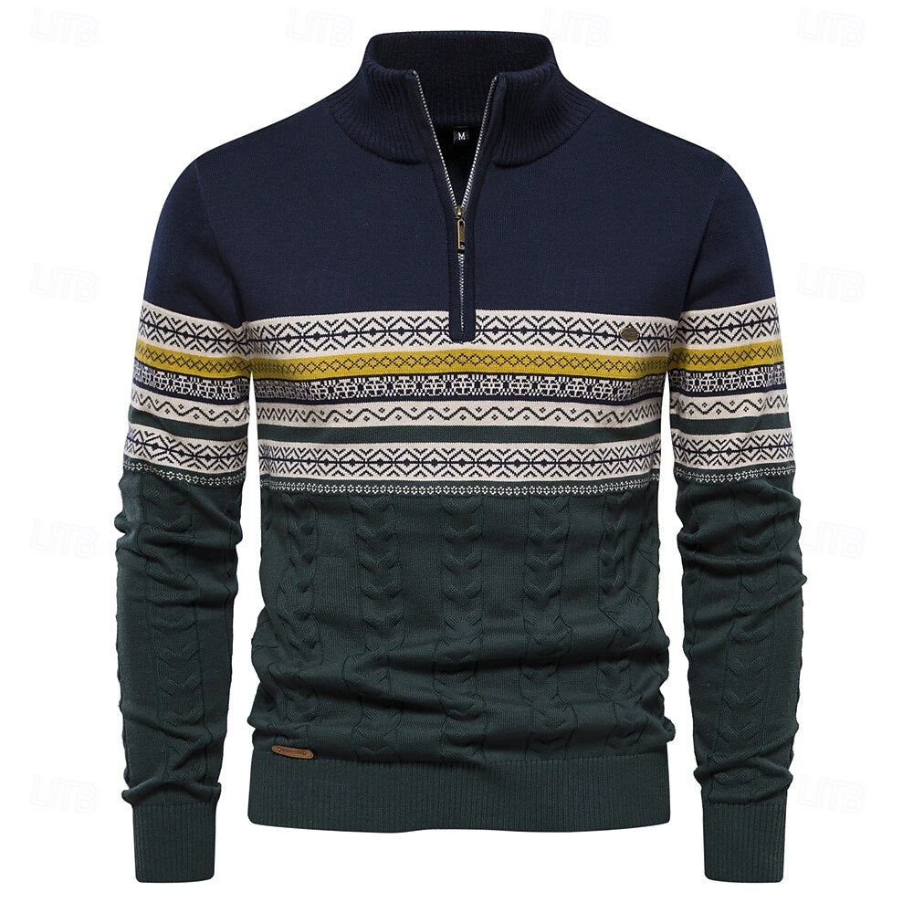 Jack | Knit Sweater with Half Zip