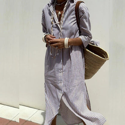 Harper | Elegant Striped Summer Dress