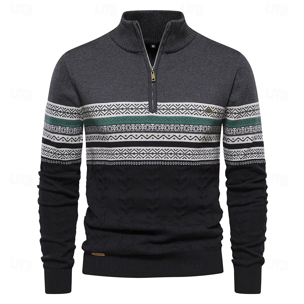 Jack | Knit Sweater with Half Zip
