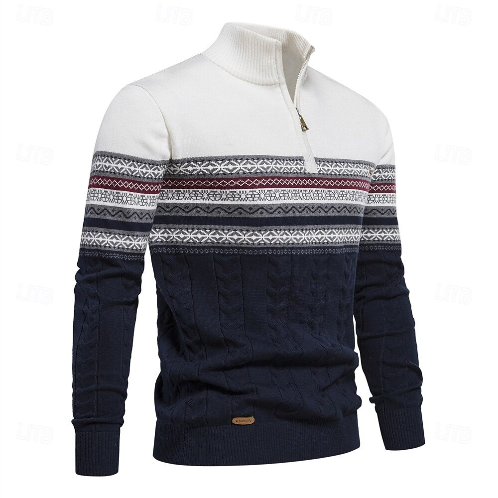 Jack | Knit Sweater with Half Zip
