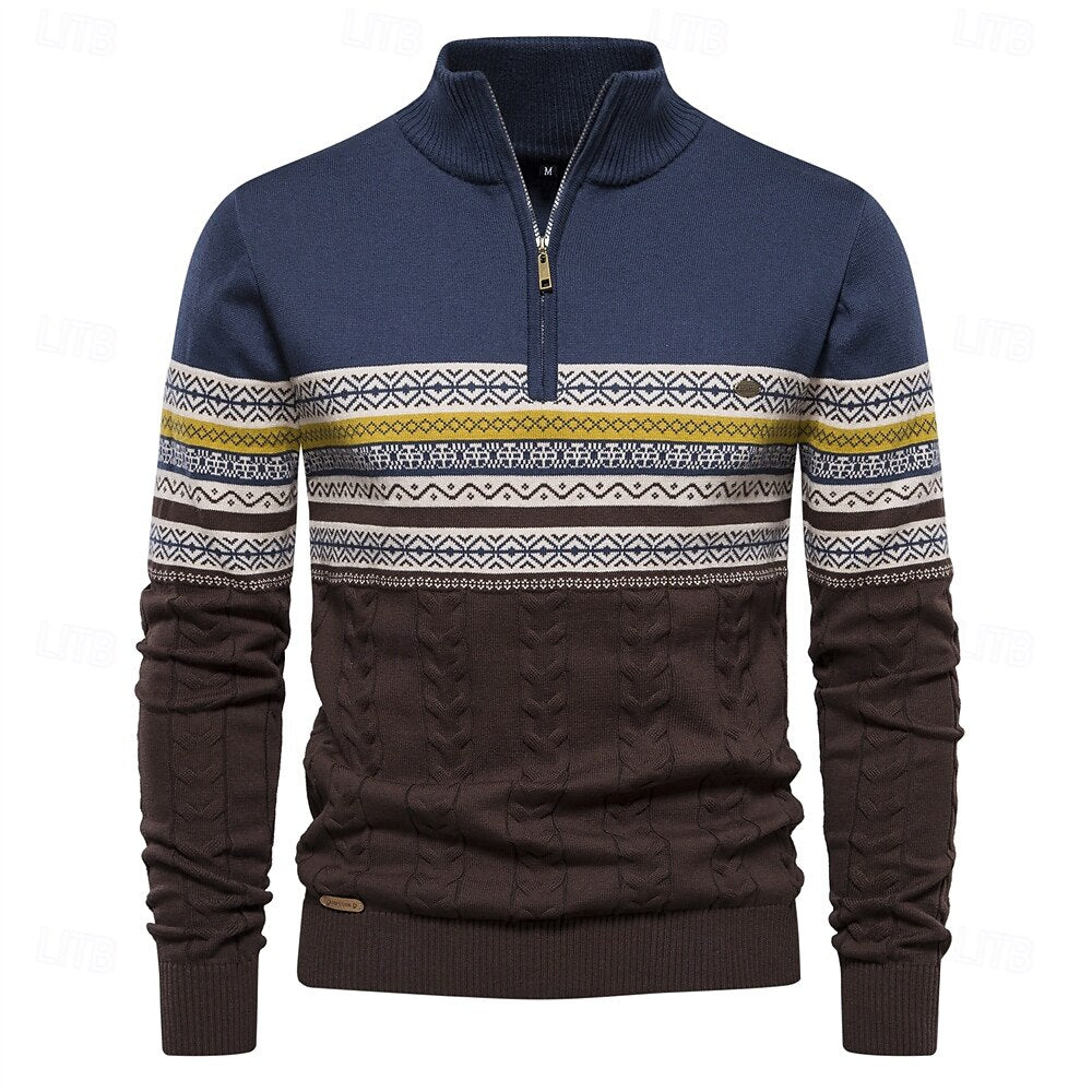 Jack | Knit Sweater with Half Zip